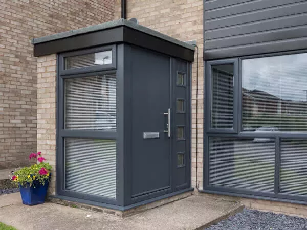 An anthracite grey porch