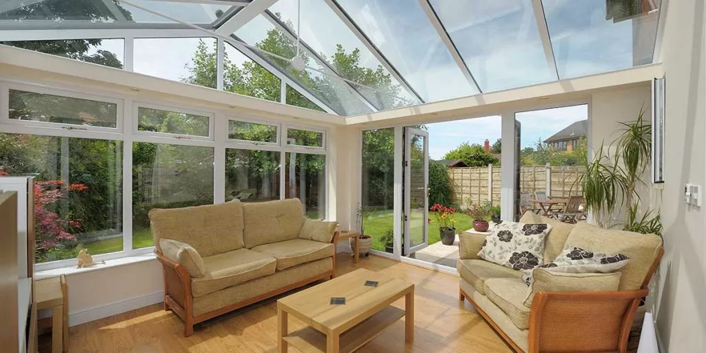 Modern Orangery Internal View Of Garden