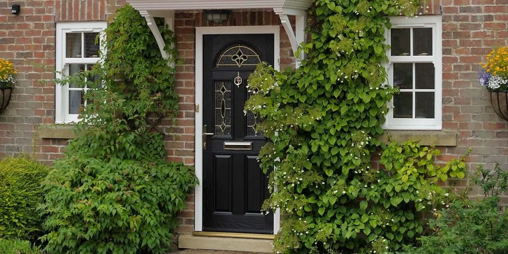 Sash Windows & Black Composite Door