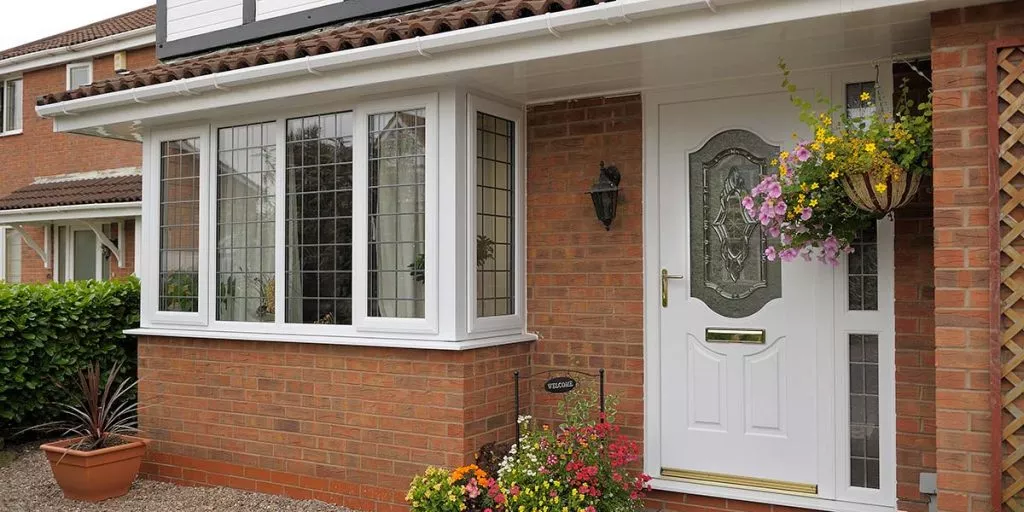 White Leaded UPVC Windows & Composite Door